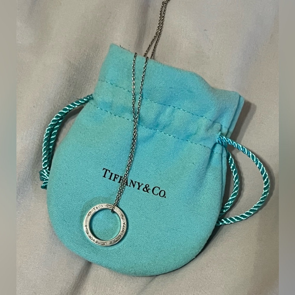 Tiffany 1837 Sterling Silver Circle Pendant Necklace